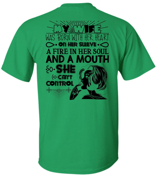 My Wife Was Born With Her Heart T Shirt, I Love Wife T Shirt