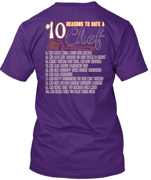 10 Reasons To Date A 10 Chef T Shirt, Play With Fire T Shirt