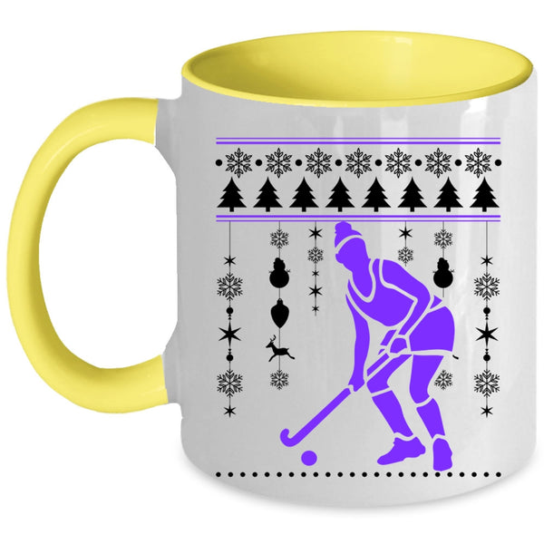 Merry Little Christmas Coffee Mug, I Love Hockey Accent Mug