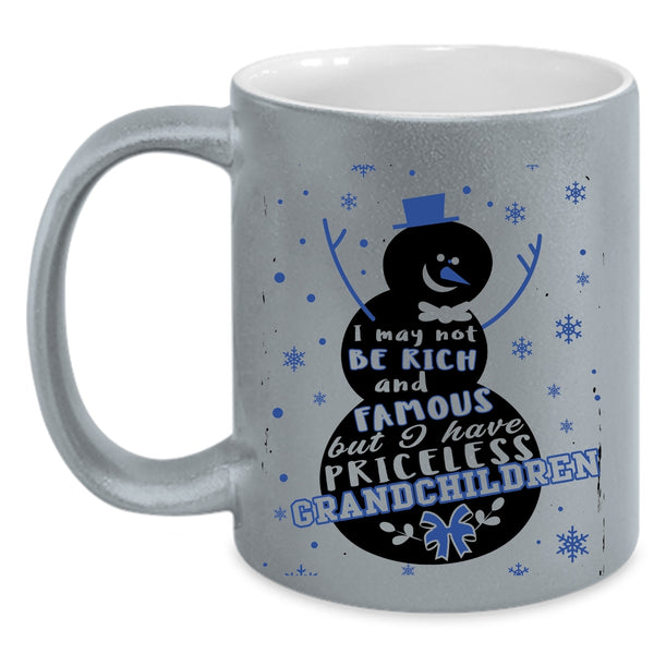 Christmas Gift For Grandparent Coffee Mug, I Have Priceless Grandchildren Accent Mug