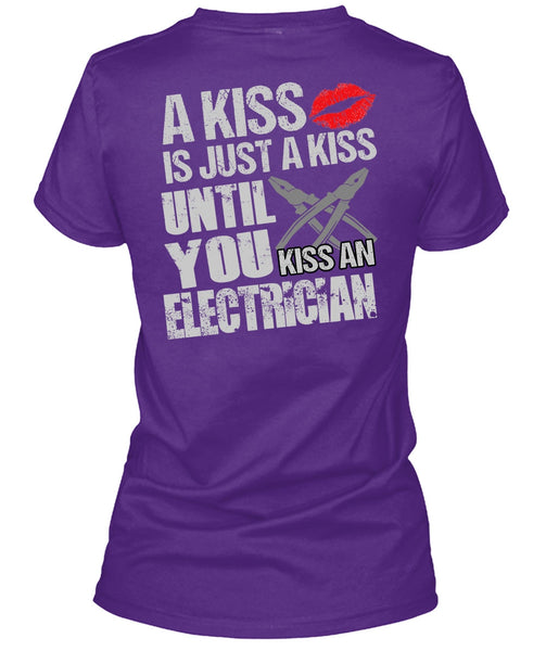 Kiss An Electrician T Shirt, I Love Electrician T Shirt