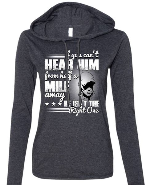 Half A Mile Away T Shirt, Being A Biker T Shirt (Anvil Ladies Ringspun Hooded)