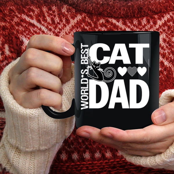 World's Best Cat Dad Coffee Mug, Cool Cat Dad Coffee Cup
