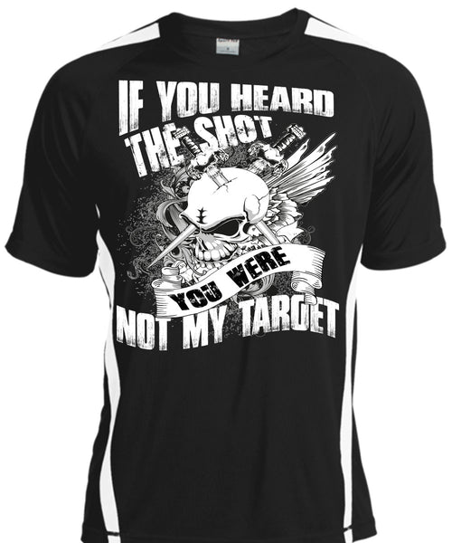 A black t-shirt with the shopify logo