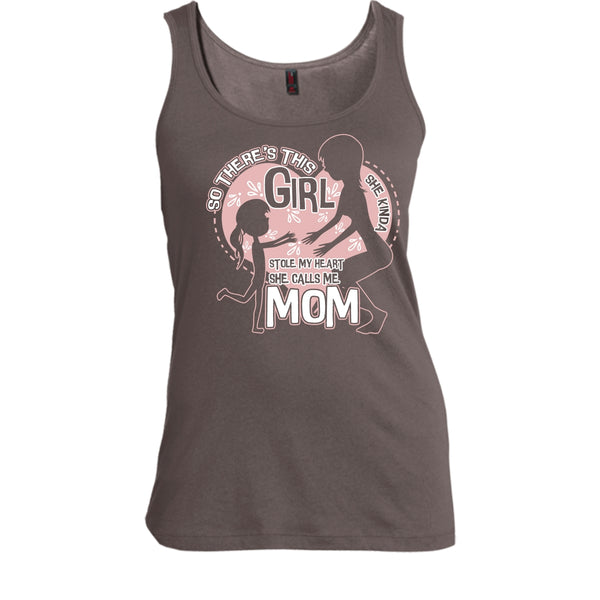 She Kinda Stole My Heart T Shirt, He Calls Me Mom Tank Top