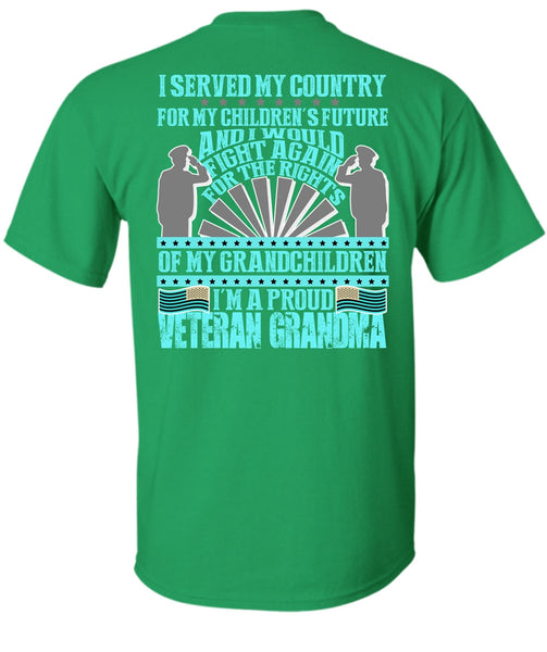 I'm A Proud Veteran Grandma T Shirt, I Love Veteran T Shirt