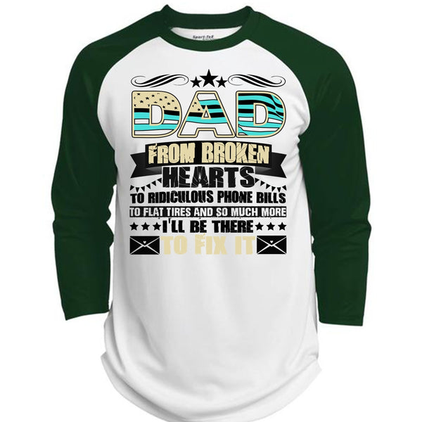 Dad From Broken Hearts T Shirt, I Love Dad T Shirt, Awesome T-Shirts  (Polyester Game Baseball Jersey)