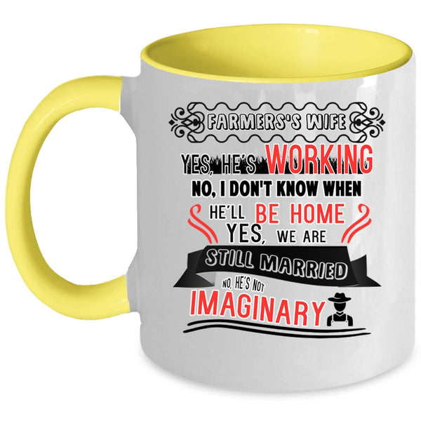 Cute Gift For Farmer's Wife Coffee Mug, Farmer's Wife Accent Mug