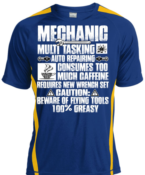 Mechanic Multitasking T Shirt, Much Caffeine T Shirt, Cool Shirt