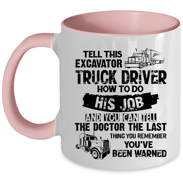 Awesome Truck Driver Coffee Mug, Truck Driver Accent Mug