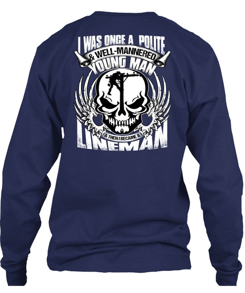 I Became A Lineman T Shirt, Young Man T Shirt
