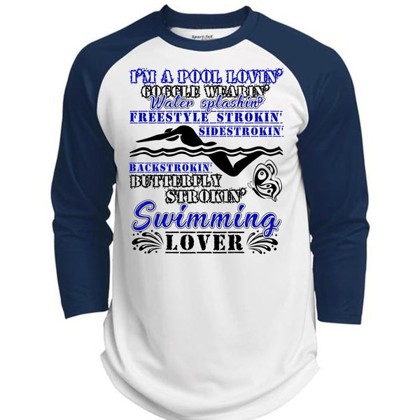 Stroking Swimming Lover T Shirt, I Love Swimming T Shirt, Awesome T-Shirts  (Polyester Game Baseball Jersey)