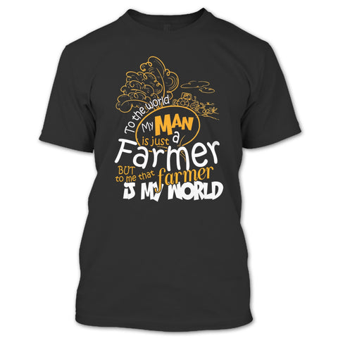 A black t-shirt with the shopify logo