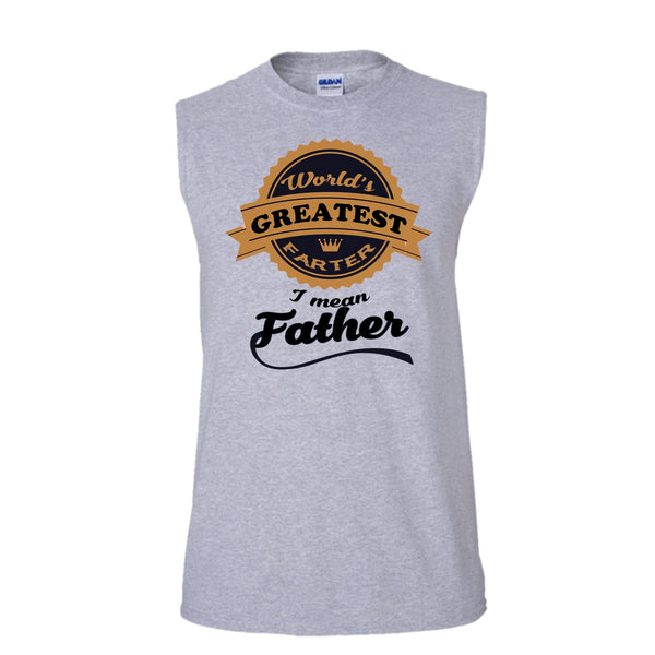 World's Greatest Father Shirt, Father's Day Shirt, My Dad Shirt (Men's Cotton Sleeveless)