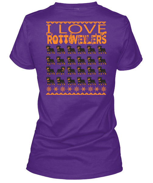 I Love Rottweilers T Shirt, This Girl Loves Christmas T Shirt