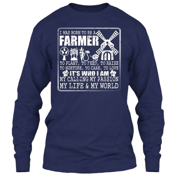 Born To Be A Farmer T Shirt, My Life And My World T Shirt