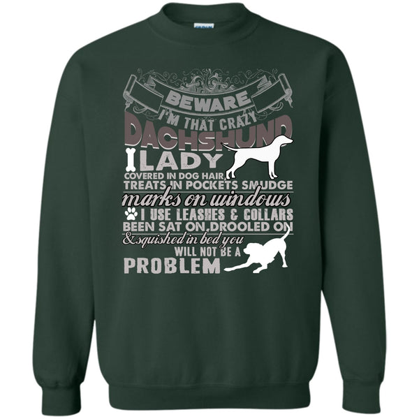 Coolest Dachshund Lady T Shirt, I Am A Dog Lover Sweatshirt