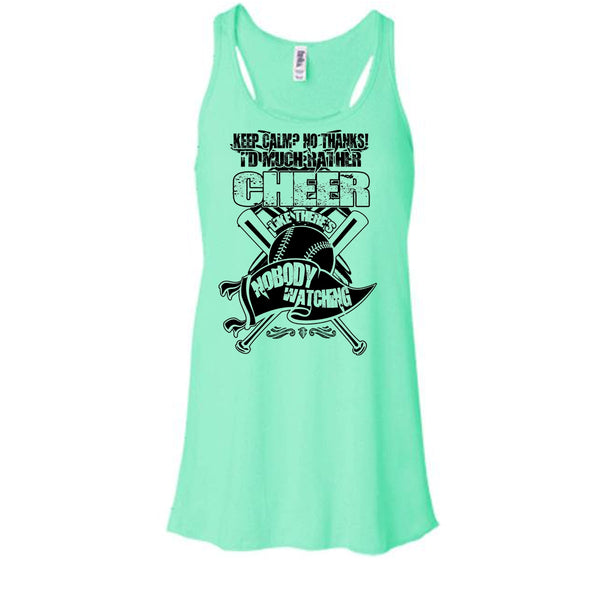I'd Much Rather Cheer T Shirt, Awesome Baseball Player Tank Top