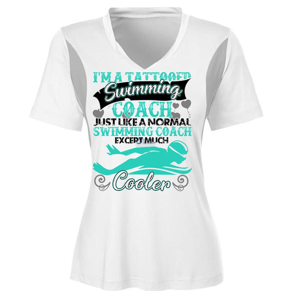I'm A Tattooed Swimming Coach T Shirt, I Love Swimmer T Shirt, Awesome T-Shirts