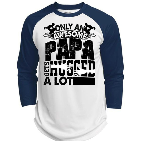 Only An Awesome Papa T Shirt, I Love Papa T Shirt, Awesome T-Shirts  (Polyester Game Baseball Jersey)