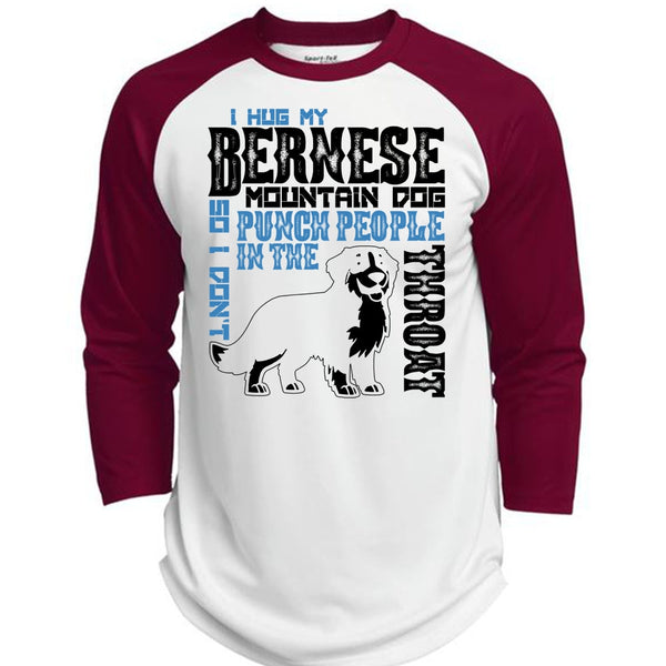 I Hug My Bernese Mountain Dog T Shirt, I Love Hiking T Shirt, Awesome T-Shirts  (Polyester Game Baseball Jersey)