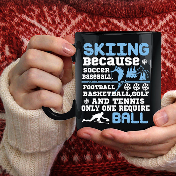 Skiing Coffee Mug, Cute Gift For Skier Coffee Cup