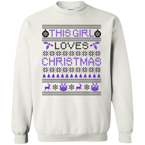 Awesome Merry Christmas T Shirt, This Girl Loves Christmas Sweatshirt