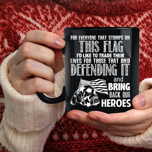 Cool American Flag Coffee Mug, Funny Gift For Veterans Coffee Cup