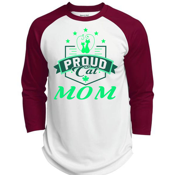 Proud Cat Mom T Shirt, Being A Mother T Shirt, Awesome T-Shirts  (Polyester Game Baseball Jersey)