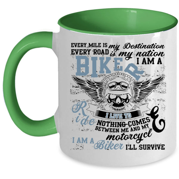 I Live To Ride Coffee Mug, I Am A Biker Accent Mug