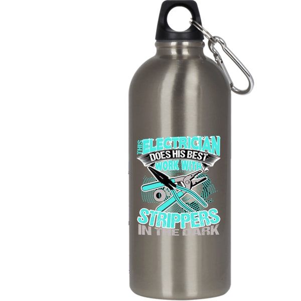This Electrician Does His Best Work 20 oz Stainless Steel Bottle,Cool Electricians Outdoor Sports Water Bottle