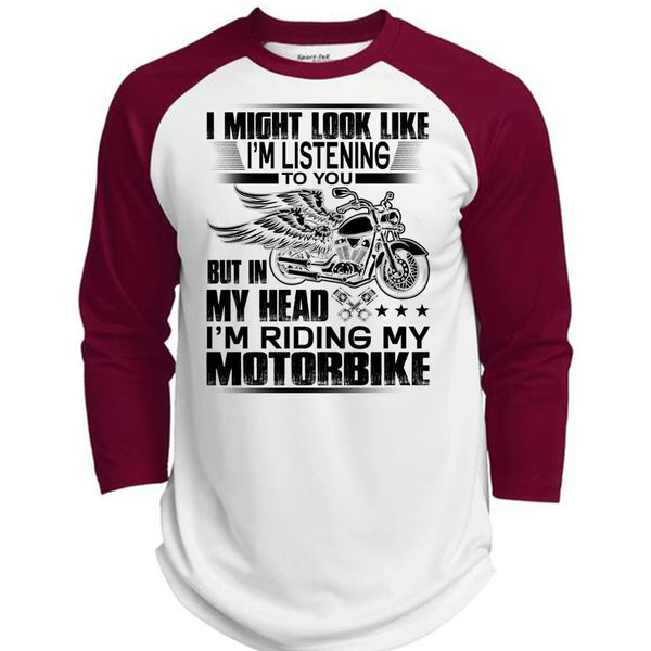 I'm Riding My Motorbike T Shirt, I Love Biker T Shirt, Awesome T-Shirts  (Polyester Game Baseball Jersey)