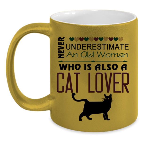 Old Woman Who Is Also A Cat Lover Cup, Grandmother Mug