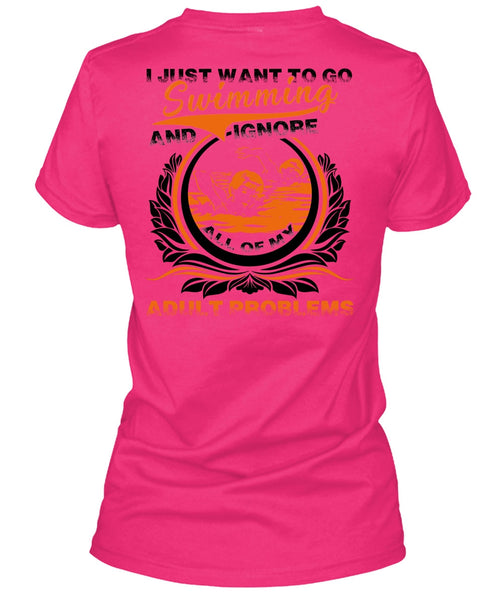I Just Want To Go Swimming T Shirt, I Love Swimming T Shirt