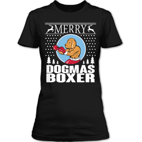 Merry Dogmas Boxer T Shirt, Coolest Merry Christmas T Shirt