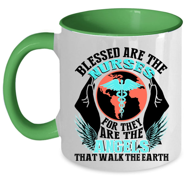 They Are The Angels Coffee Mug, Blessed Are The Nurses Accent Mug