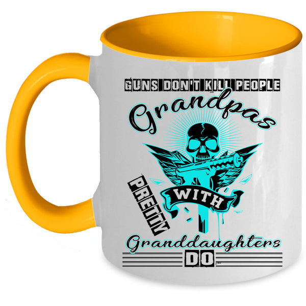 Cool Grandpas Coffee Mug, Grandpas With Pretty Granddaughters Accent Mug