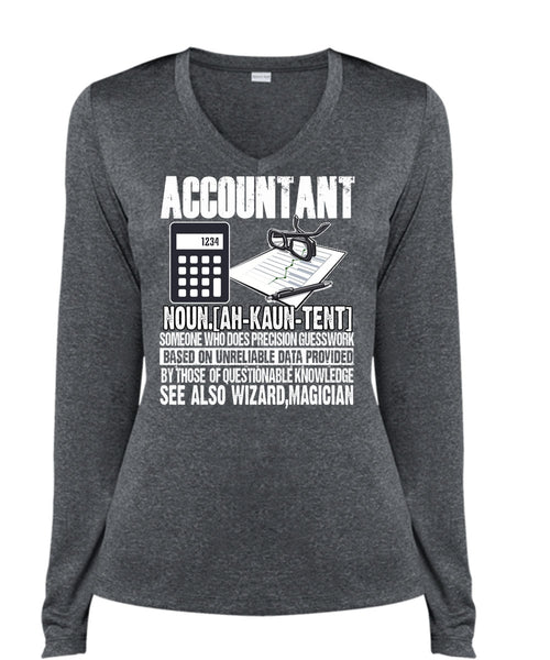 See Also Wizard Magician T Shirt, Being An Accountant T Shirt, Cool Shirt (Ladies LS Heather V-Neck)