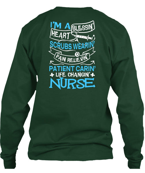 Life Changing Nurse T Shirt, I'm A Blessing Heart T Shirt