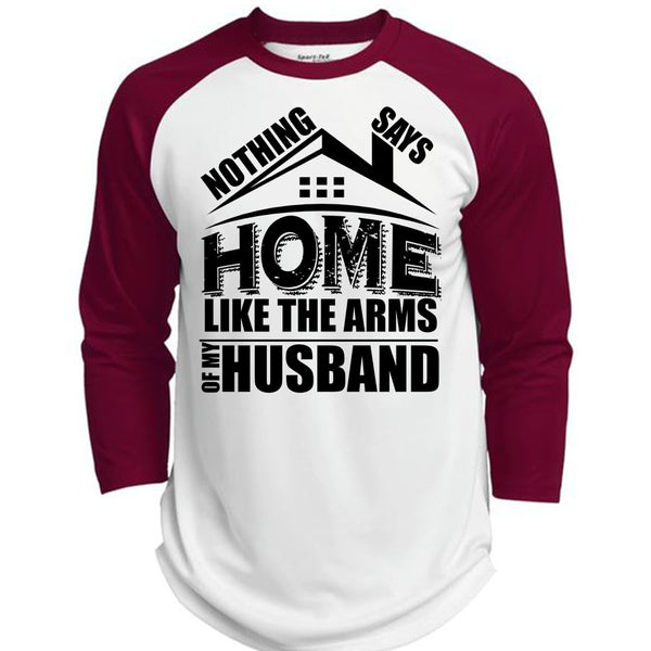 Like The Arms Of My Husband T Shirt, I Love Husband T Shirt, Awesome T-Shirts  (Polyester Game Baseball Jersey)