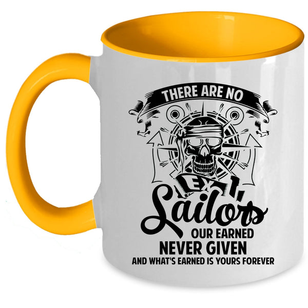 Awesome Sailors Coffee Mug, There Are No Ex Sailors Accent Mug