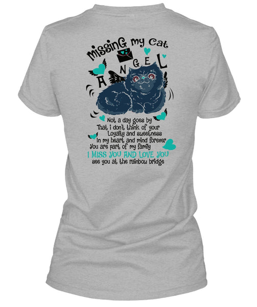 Missing My Cat Angel T Shirt, I Love My Cat T Shirt