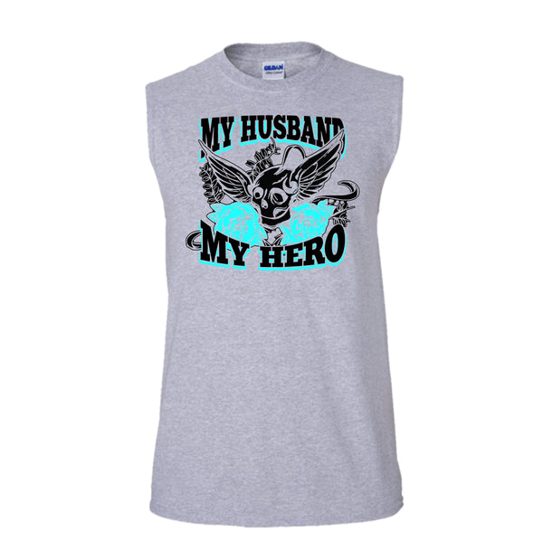 My Husband T Shirt, Awesome Husband T Shirt, Awesome t-shirts (Men's Cotton Sleeveless)