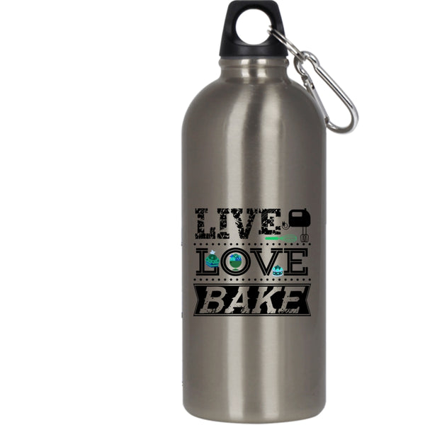 Live Love Bake 20 oz Stainless Steel Bottle,I Love Baking Outdoor Sports Water Bottle