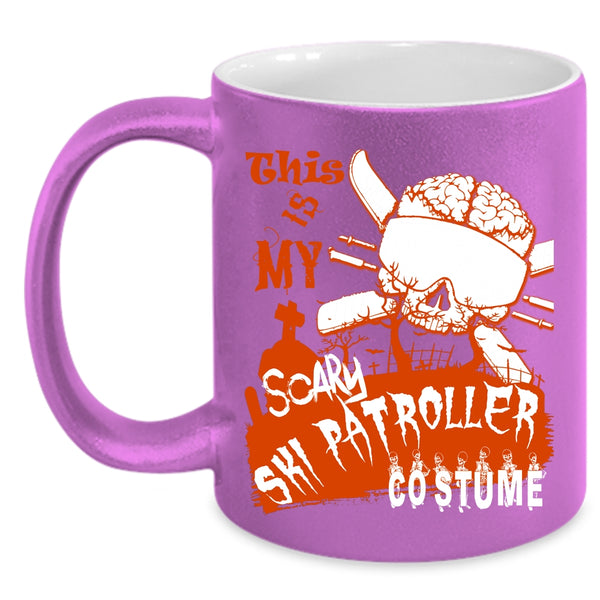This is My Scary Ski Patroller Costume Coffee Mug, Halloween Coffee Cup