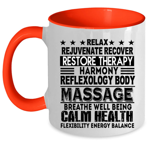 Calm Health Coffee Mug, Massage Therapist Accent Mug