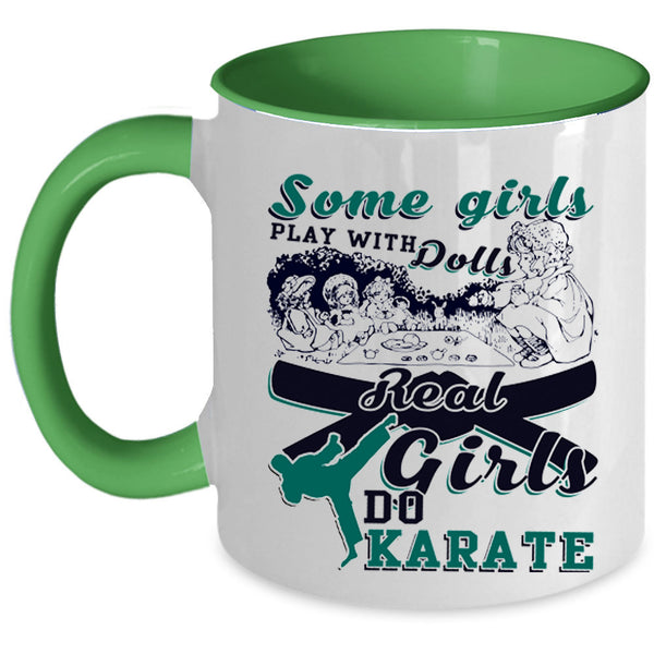 Cool Karate Girls Coffee Mug, Real Girls Do Karate Accent Mug