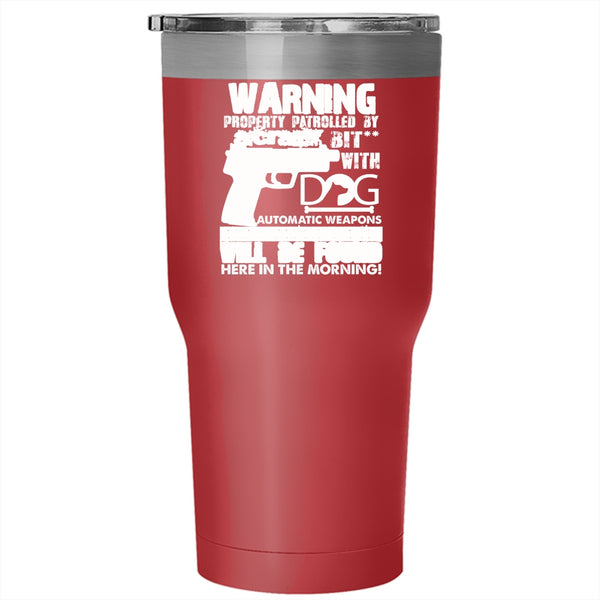 Crazy Dog Tumbler 30 oz Stainless Steel, Cool Gift For Dog Owner Travel Mug