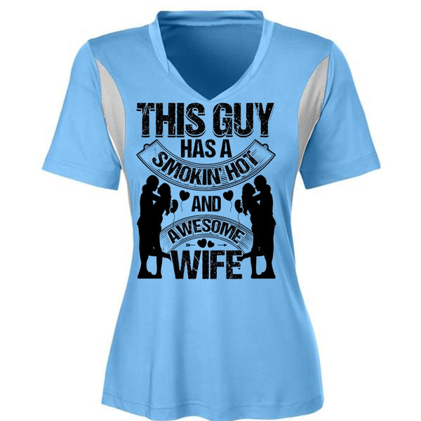Smoking Hot And Awesome Wife T Shirt, I Love Husband T Shirt, Awesome T-Shirts