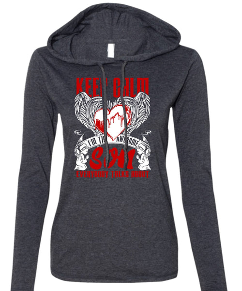 I'm The Awesome Son T Shirt, Being A Son T Shirt (Anvil Ladies Ringspun Hooded)